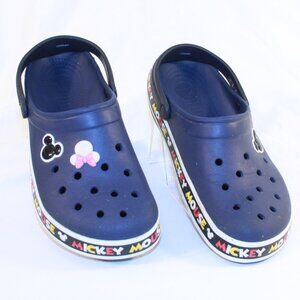 Crocs Size Men 10 Women 12 Navy Blue Mickey Mouse Crocband Unisex Clogs